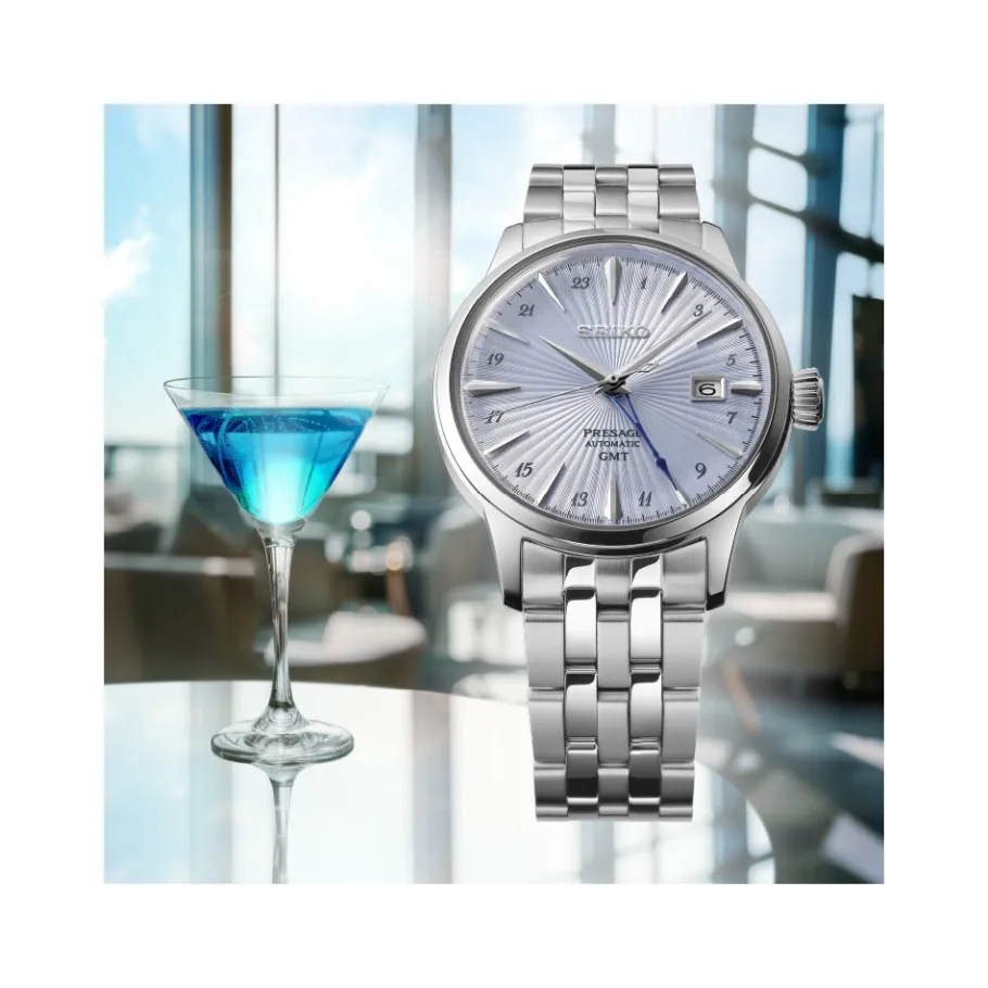 Homme Seiko boutique Montre Gmt|Montre Automatique^Automatique Cocktail GMT 4R34 Bleue