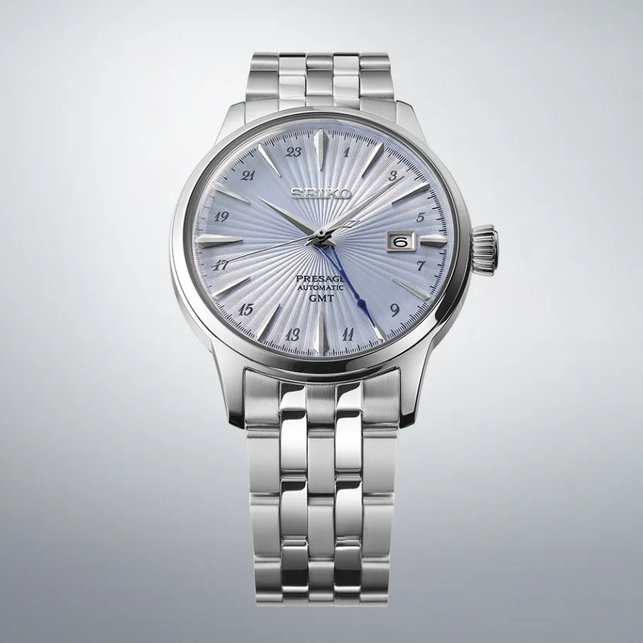 Homme Seiko boutique Montre Gmt|Montre Automatique^Automatique Cocktail GMT 4R34 Bleue