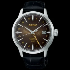 Homme Seiko boutique Montres Cuir Homme|Montre Gmt^Automatique Cocktail GMT 4R34 Marron