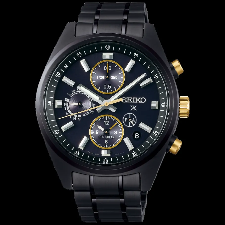 Homme Seiko boutique Editions Limitées|Montre Noire Homme^Chronographe GPS Solaire