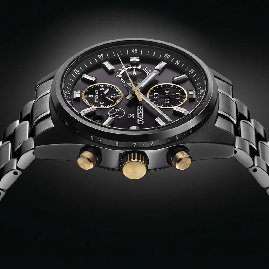Homme Seiko boutique Editions Limitées|Montre Noire Homme^Chronographe GPS Solaire
