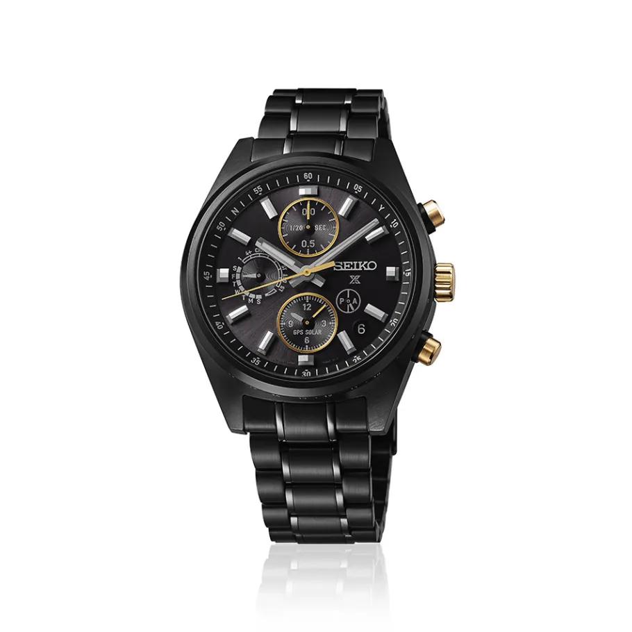Homme Seiko boutique Editions Limitées|Montre Noire Homme^Chronographe GPS Solaire